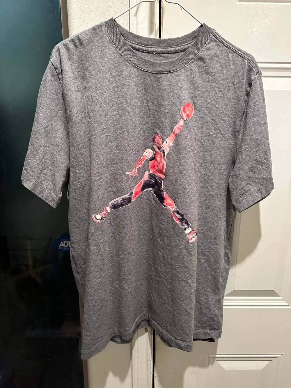 Jordan Brand Men's Watercolor Jumpman Graphic T-Shirt Carbon Heather FN5980-091